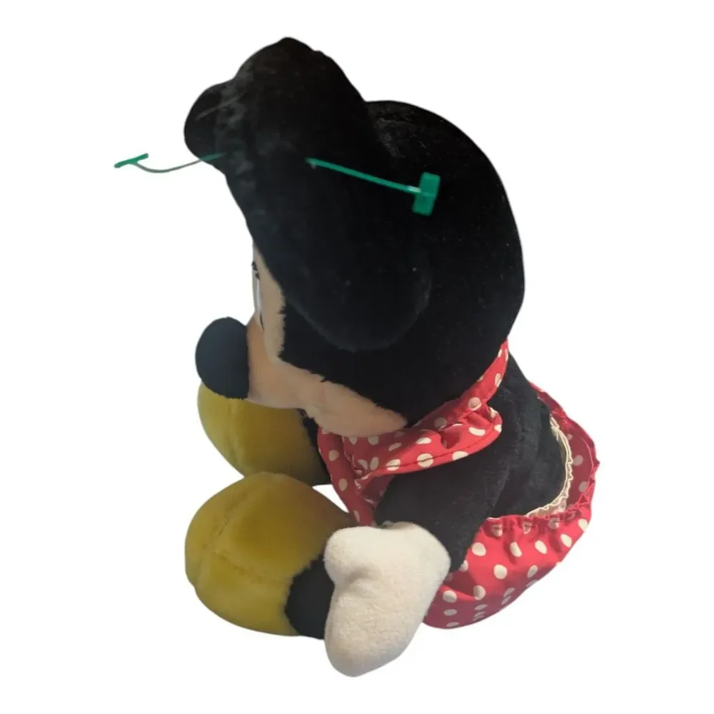 Vintage Minnie Mouse Plush Red Polka Dot Dress Disney Stuffed Animal Toy - Picture 4 of 4